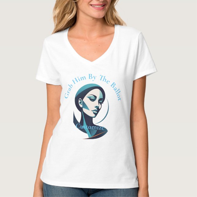 Camiseta Kamala Gata Senhora 2024 Cédula Trovoada_Cova (Frente)