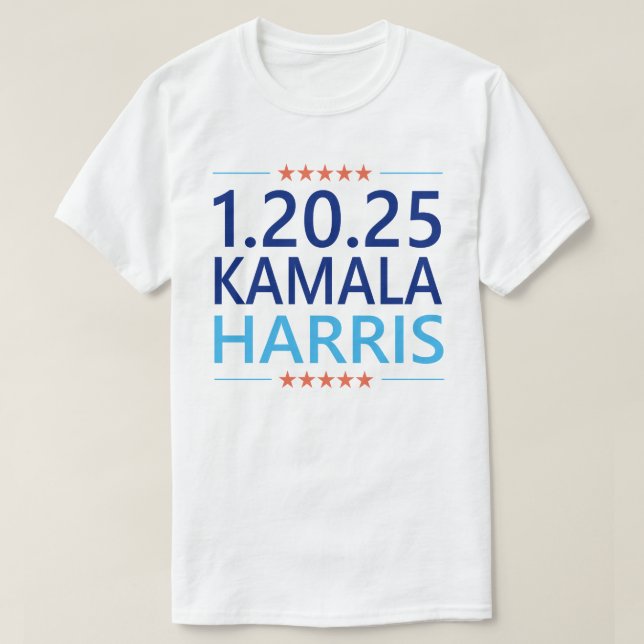 Camiseta Kamala Harris 1rua Mulher Presidente 1.20.25 (Frente do Design)