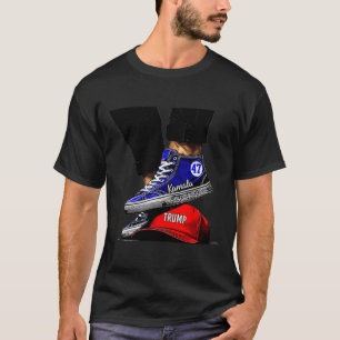 Camiseta Kamala Harris 2024 Altos Saltos Em Mega Vermelha
