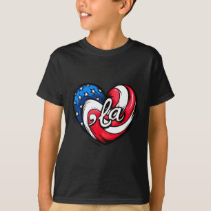 Camiseta Kamala Harris 2024 American Flag Heart Comma La Pa