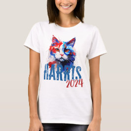 Camiseta Kamala Harris 2024 com Cat