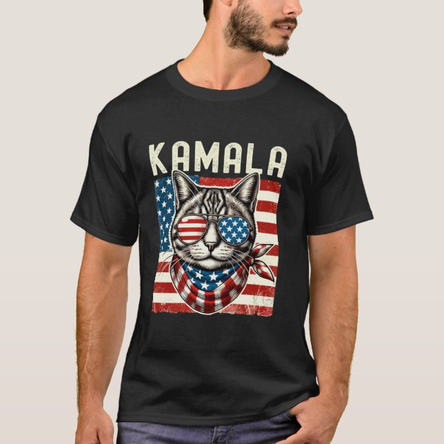 Camiseta Kamala Harris 2024 Presidente Kamala Cat Lady 2024 (Frente)