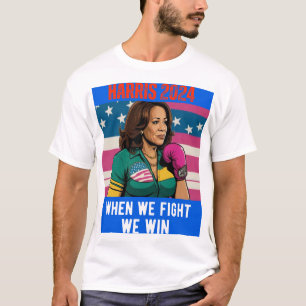 CAMISETA KAMALA HARRIS 2024 QUANDO LUTAMOS GANHAMOS