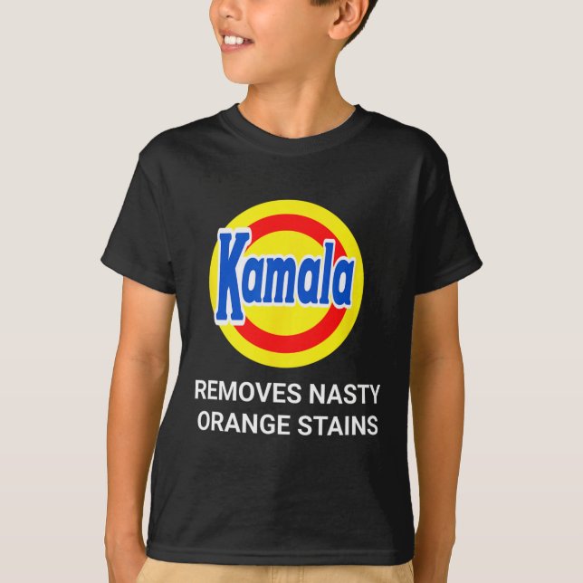 Camiseta Kamala Harris 2024 Remove Bandas Laranja Desagradá (Frente)