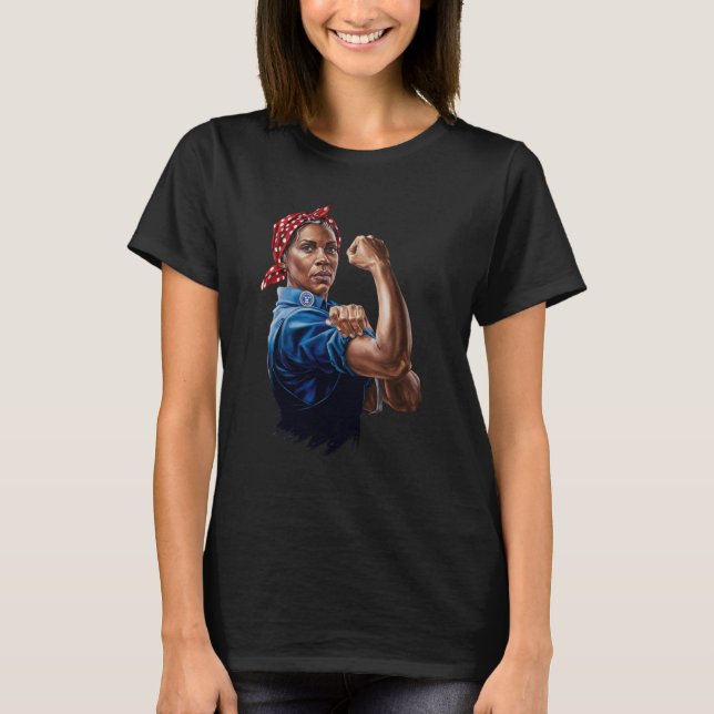 Camiseta Kamala Harris 2024 Rosie The Riveter Chilless Cat (Frente)