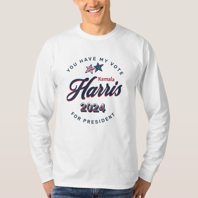 Camiseta Kamala Harris 2024 | Tem o meu voto (Frente)