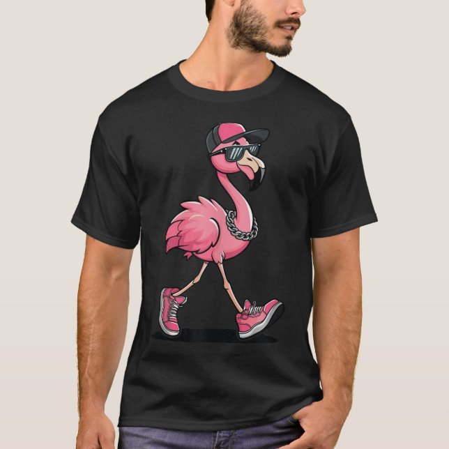 Camiseta Kamala Harris 47º Chucks Flamingo E Pérolas Para (Frente)