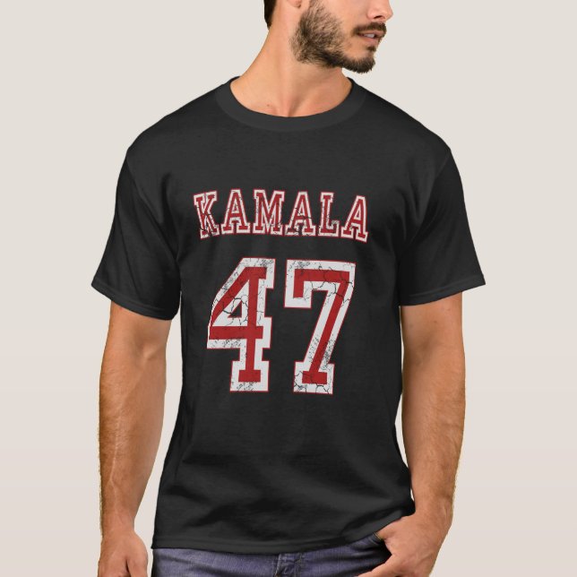 Camiseta Kamala Harris 47. º Presidente EUA América 2024 El (Frente)