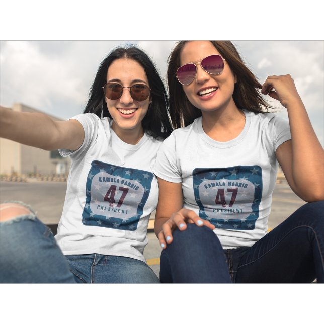 Camiseta Kamala Harris 47 Presidente. Branca (Criador carregado)