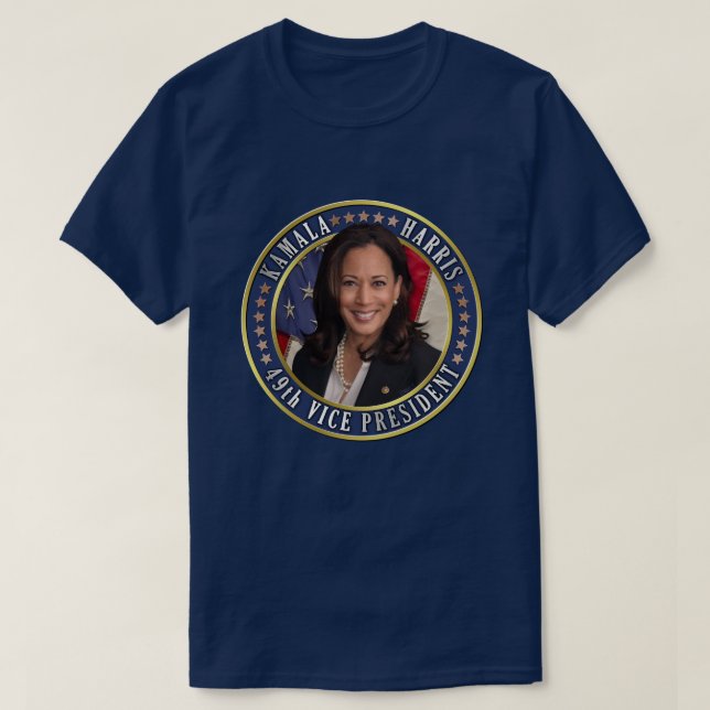 Camiseta Kamala Harris 49º Vice-Presidente Comemorativo (Frente do Design)