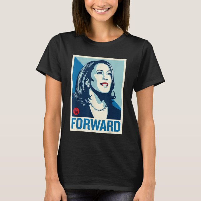 Camiseta Kamala Harris AVANTE Eleição Presidencial 2024 (Frente)