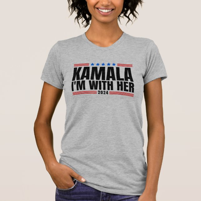 Camiseta Kamala Harris Estou com Kamala Harris 2024 (Frente)