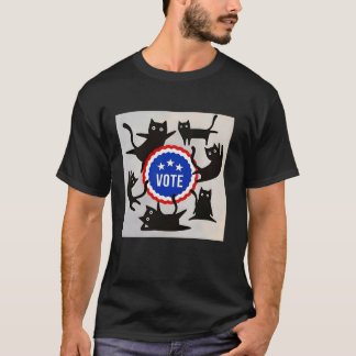 Camiseta Kamala Harris Halloween Spooky Ghosts cats Black T
