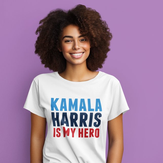 Camiseta Kamala Harris is My Hero (Criador carregado)