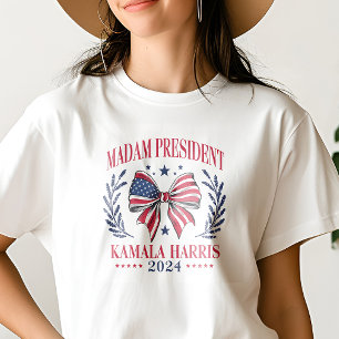 CAMISETA KAMALA HARRIS MADAME PRESIDENTE ARCO AMERICANO