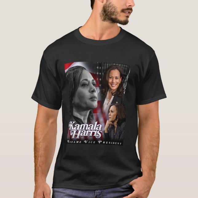 Camiseta Kamala Harris Madame Vice Presidente Tshirt para h (Frente)