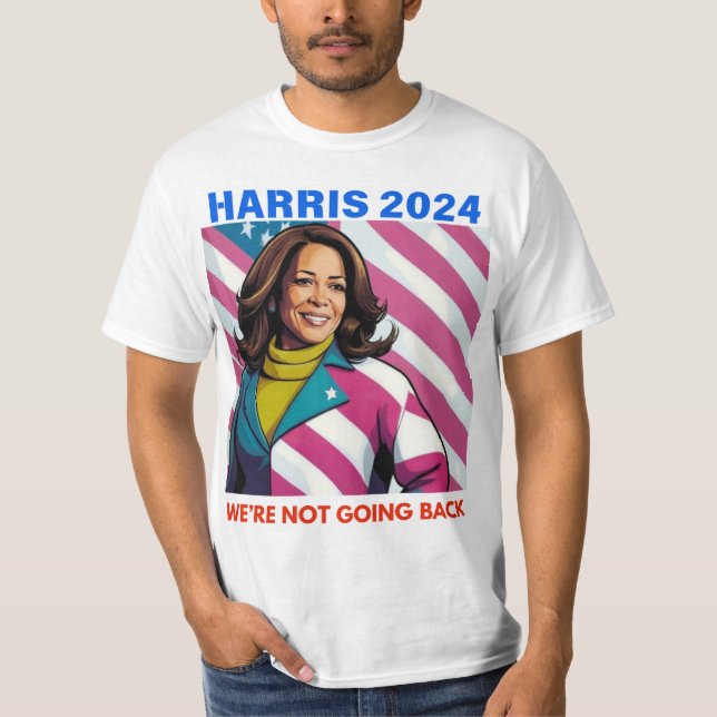 CAMISETA KAMALA HARRIS NÃO VOLTAMOS (Frente)
