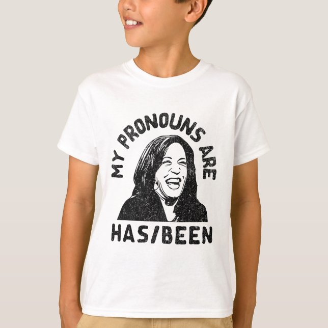 Camiseta Kamala Harris Os Meus Pronuncios Foram Presidente  (Frente)