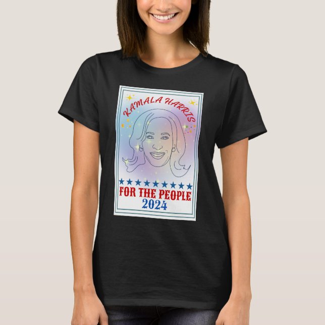 Camiseta Kamala Harris Para A Campanha Pessoas 2024 Poster (Frente)