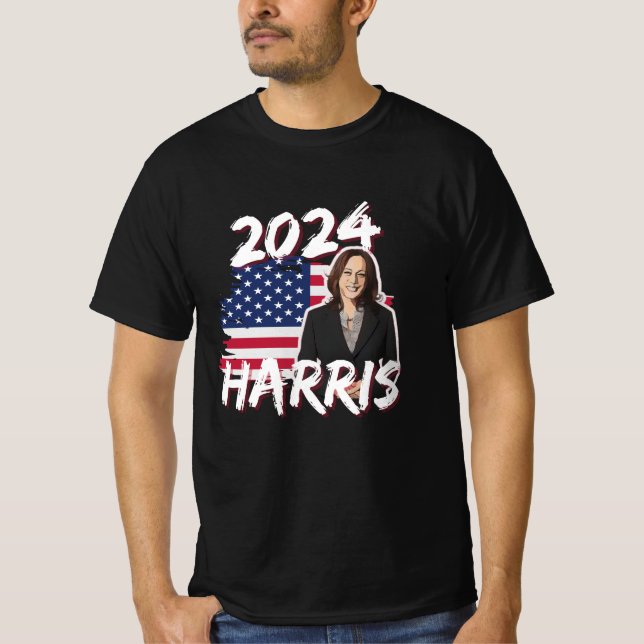 Camiseta Kamala Harris para a eleição do Presidente dos EUA (Frente)