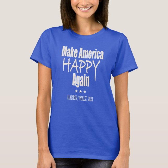 Camiseta Kamala Harris Para As Pessoas - Faça a América Fel (Frente)