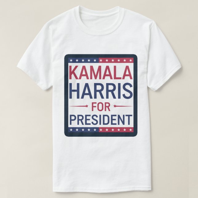 Camiseta Kamala Harris para Presidente (Frente do Design)
