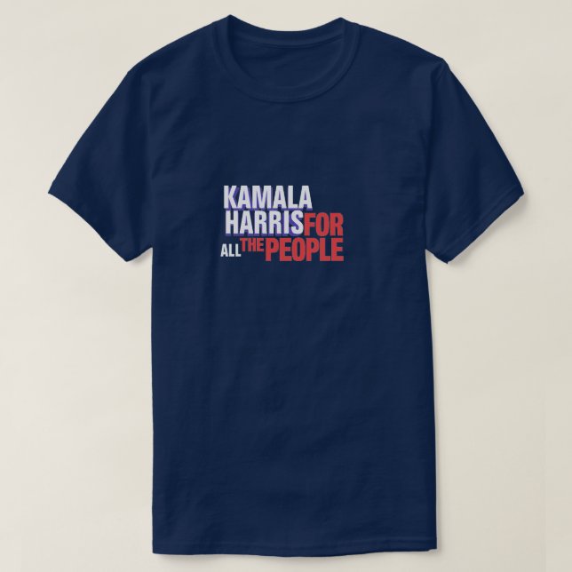 Camiseta Kamala Harris para TODAS AS pessoas (Frente do Design)
