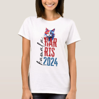 Camiseta Kamala Harris Patriotic Cat T-Shirt