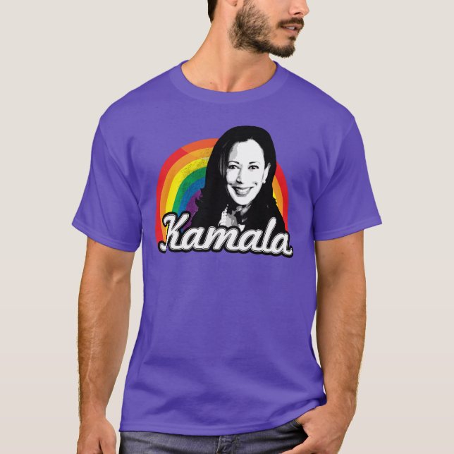 Camiseta Kamala Harris Rainbow (Frente)