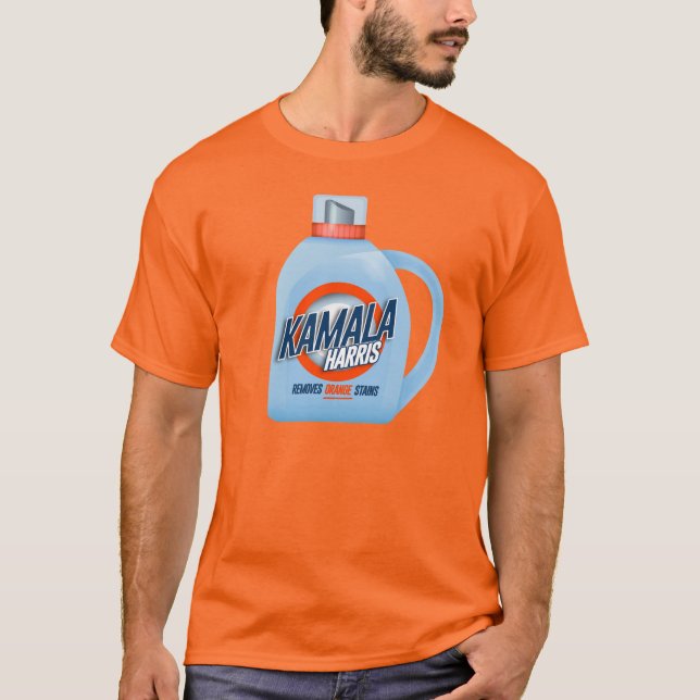 Camiseta Kamala Harris remove manchas laranja (Frente)