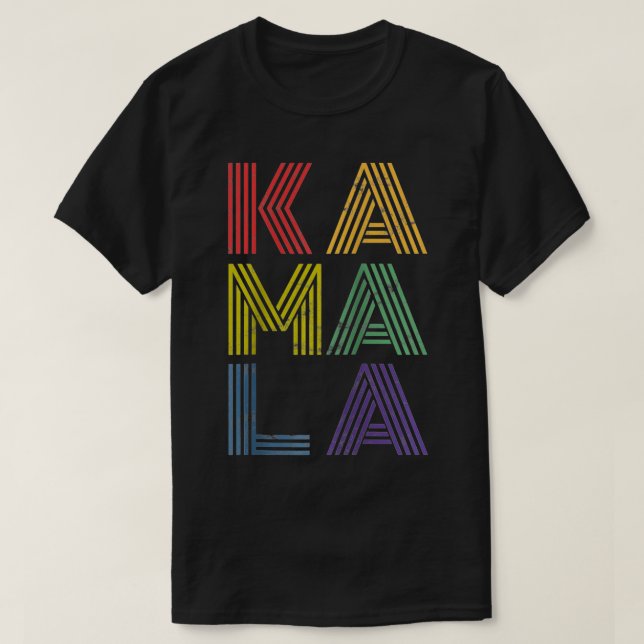 Camiseta KAMALA HARRIS retro vintage angustiada (Frente do Design)
