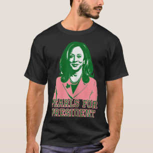 Camiseta Kamala Harris Rosa & Corra Presidencial Verde