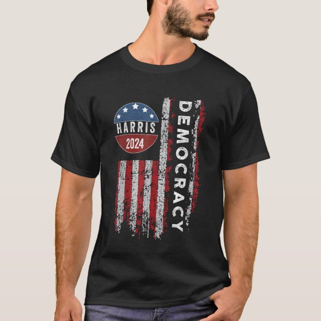 Camiseta Kamala Harris substitui Biden Presidente Democraci (Frente)