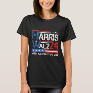 Camiseta Kamala Harris Tim Waltz 2024 Quando Combatemos Gan