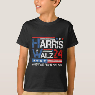 Camiseta Kamala Harris Tim Waltz 2024 Quando Combatemos Gan
