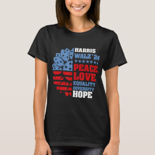 Camiseta Kamala Harris Tim Walz 2024 Peace Lgbt Harris Walz