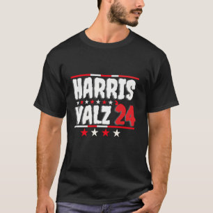 Camiseta Kamala Harris walz 24 Cat Lettering é positivo