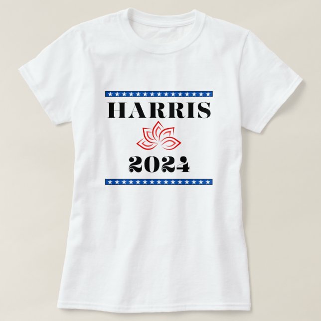 Camiseta Kamala Lotus Harris para POTUS (Frente do Design)