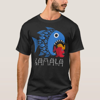 Camiseta Kamala Over Trump Blue Wave Big Fish Eats Small Fi