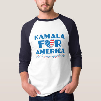 Camiseta Kamala para a América 2024 Presidente Patriótico C