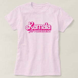 Camiseta Kamala para o Presidente Pink Style