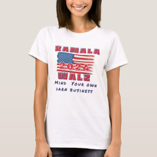 Camiseta Kamala pense na sua eleição para negócios darm 202