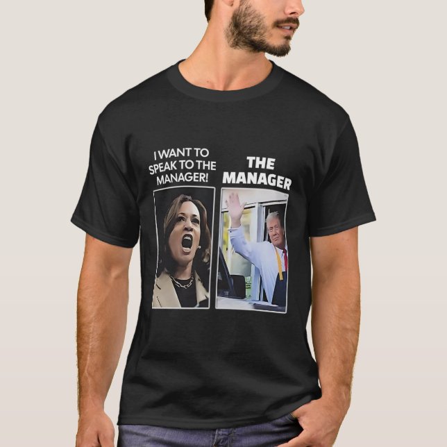 Camiseta Kamala Quero Falar Com O Gerente Trump Mcdona (Frente)
