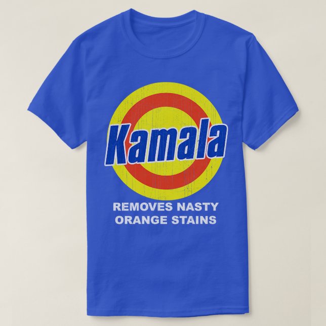 Camiseta Kamala Remove Banhas Laranja Desagradáveis (Frente do Design)