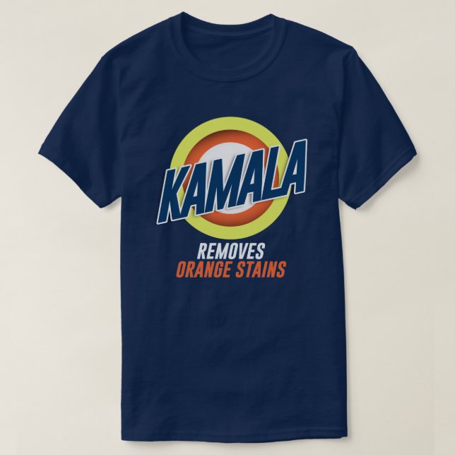 Camiseta Kamala remove manchas laranja (Frente do Design)