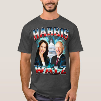 Camiseta Kamala Tim Walz Bootleg 90s Rap Hip Hop TShirt