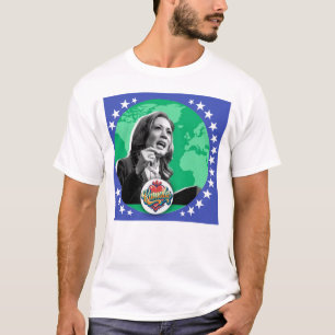Camiseta "Kamala: Uma Voz Global da Liderança"