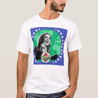 Camiseta "Kamala: Uma Voz Global da Liderança"