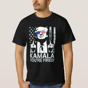 Camiseta Kamala Você é demitido Presidente Engraçado Trump