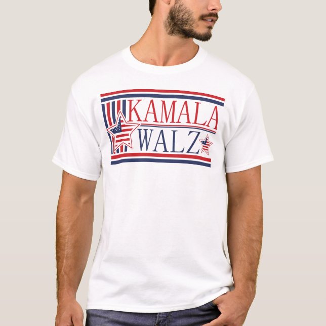 Camiseta Kamala, Walz 2024 Candidatos Democráticos (Frente)
